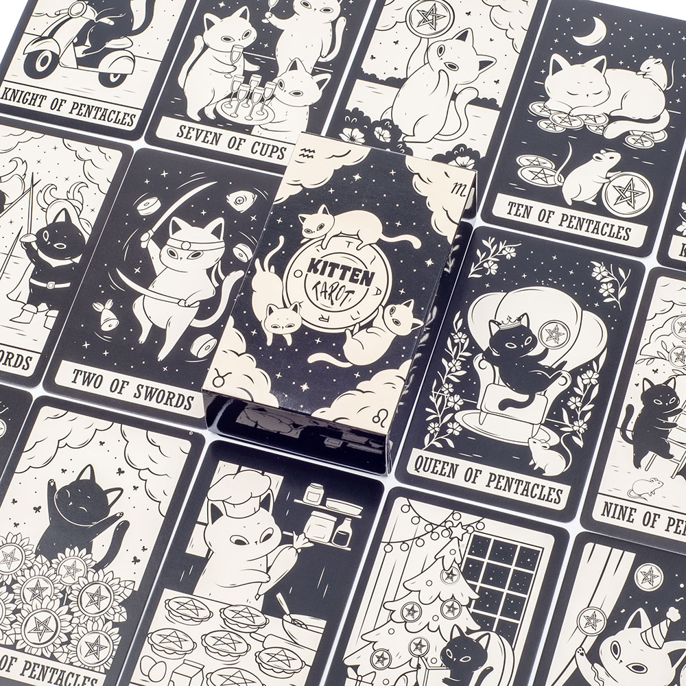 Kitten Tarot Deck 78Pcs Cute B - огляд і ціна Tarot Cards Deck With Guidebook