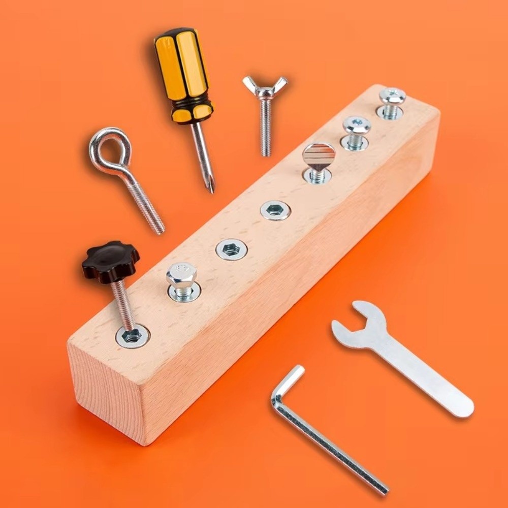 New Portable Montessori Screw  - огляд і ціна Montessori Wooden Busy Board Toddler