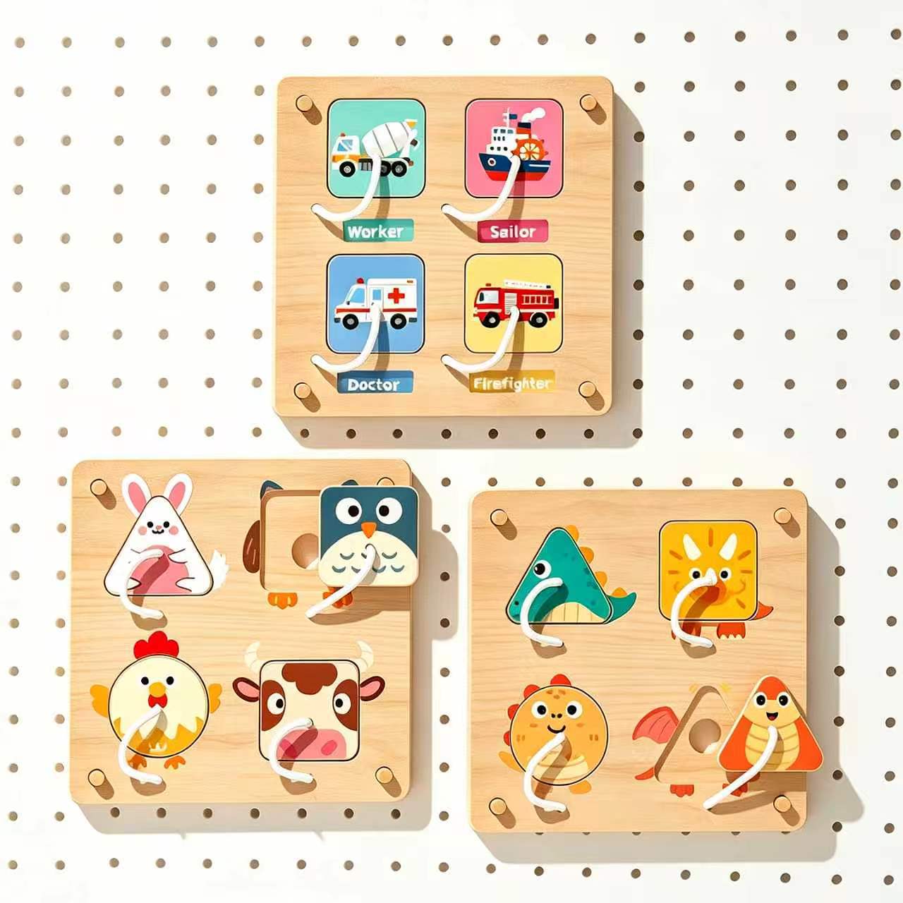 Montessori Wooden Busy Board D - огляд і ціна Montessori Wooden Busy Board Toddler
