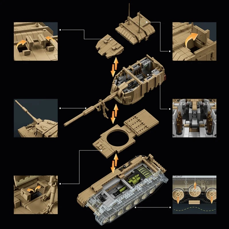 2080pcs British FV4005 Heavy A - огляд і ціна Lego Compatible Military Tank