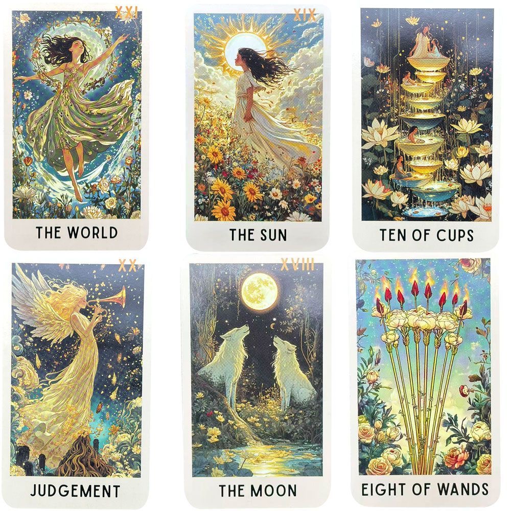 78 Enigmatic Bloom Tarot Cards - огляд і ціна Tarot Cards Deck With Guidebook
